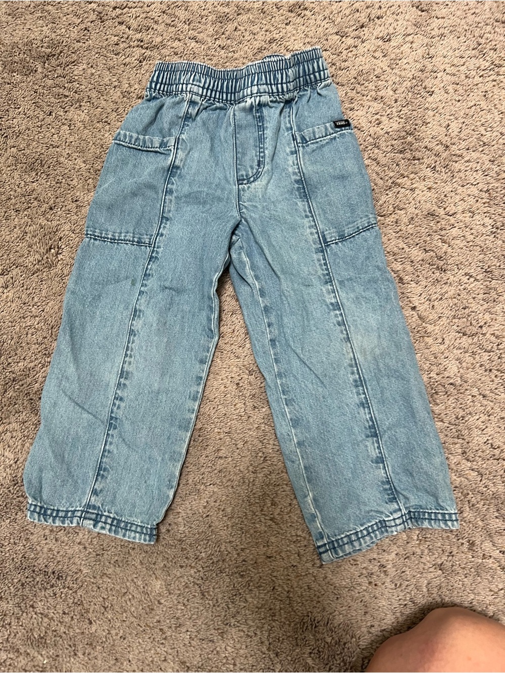 Vans Light Blue Kids Denim Cargo Jeans